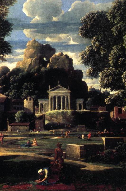 POUSSIN, Nicolas Landscape with the Gathering of the Ashes of Phocion (detail) af Germany oil painting art